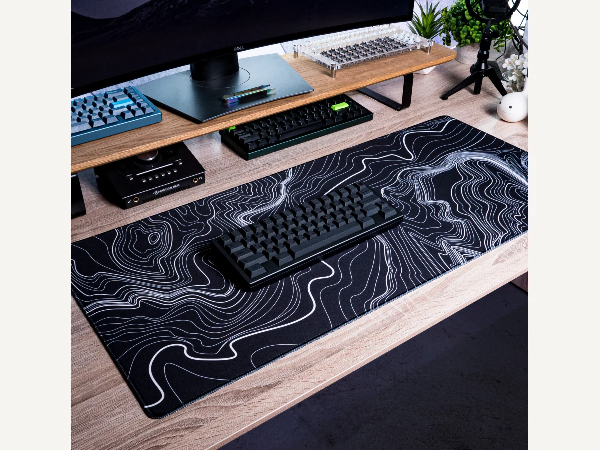 Midnight Topography Desk Mat product photo.